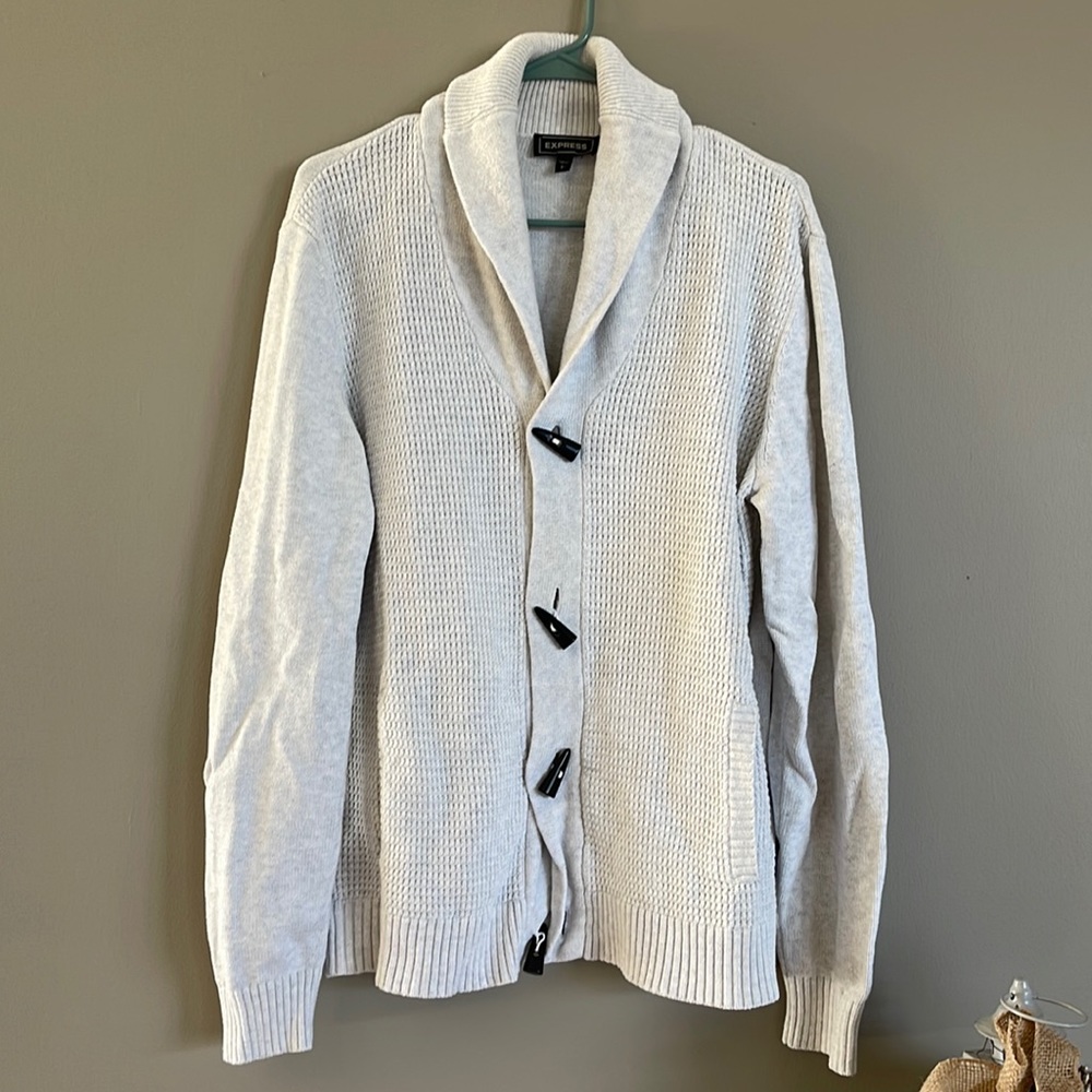 Express Mens button up Sweater